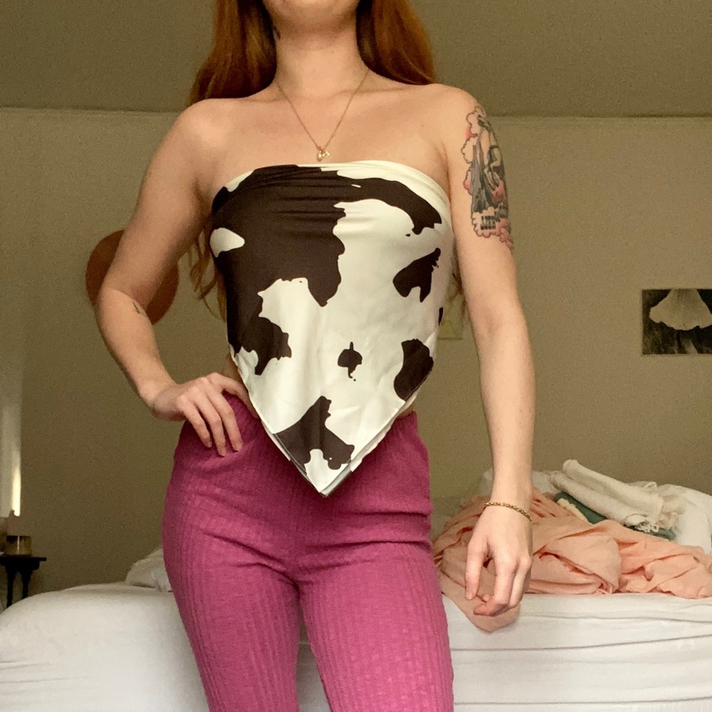 UO cow print scarf